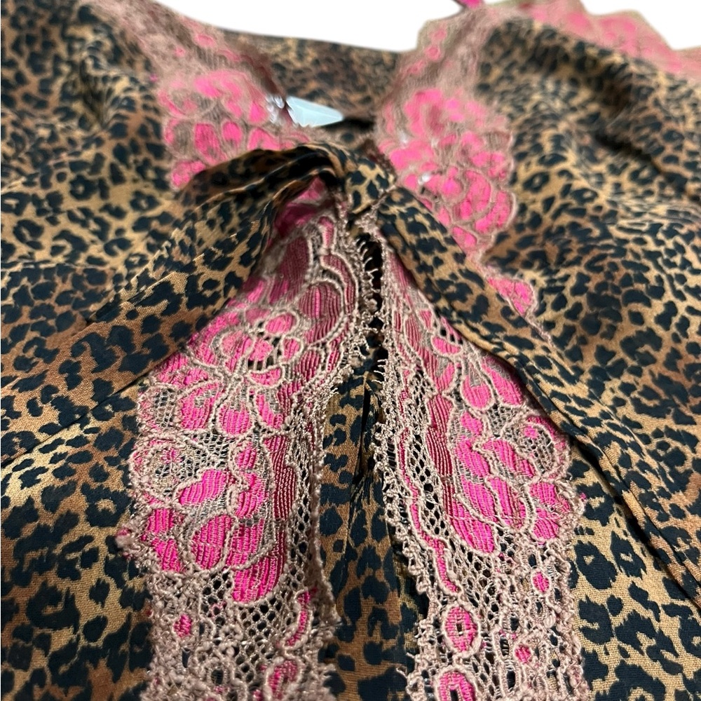 Victoria's Secret Leopard Print Chemise with Pink Accents - Picture 3 of 7